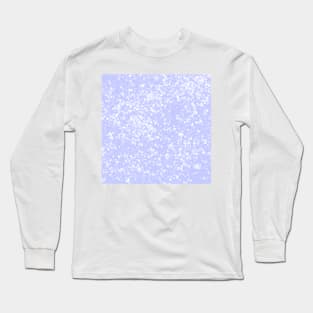 Purple White Paint Splatter Long Sleeve T-Shirt